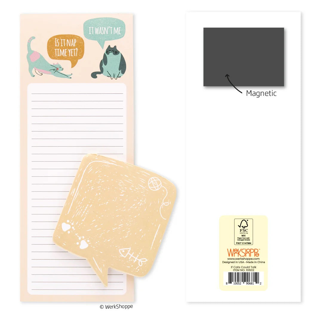 If Cats Could Talk Magnetic Notepad Set #10602