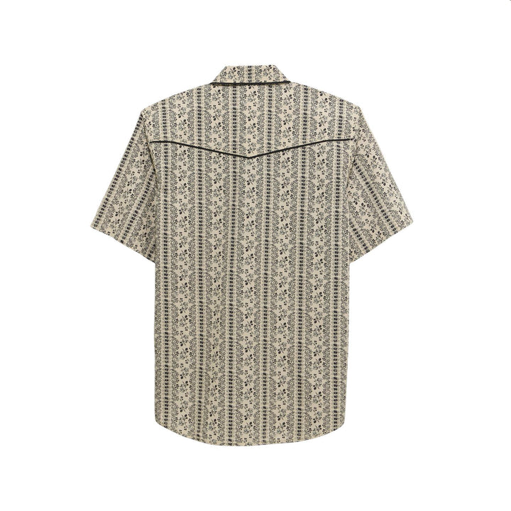 Piped Printed Western Snap Shirt #112374815