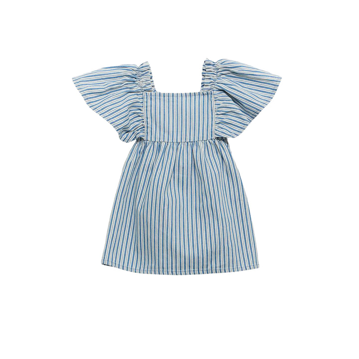 Mini Stripe Denim Dress #112374988