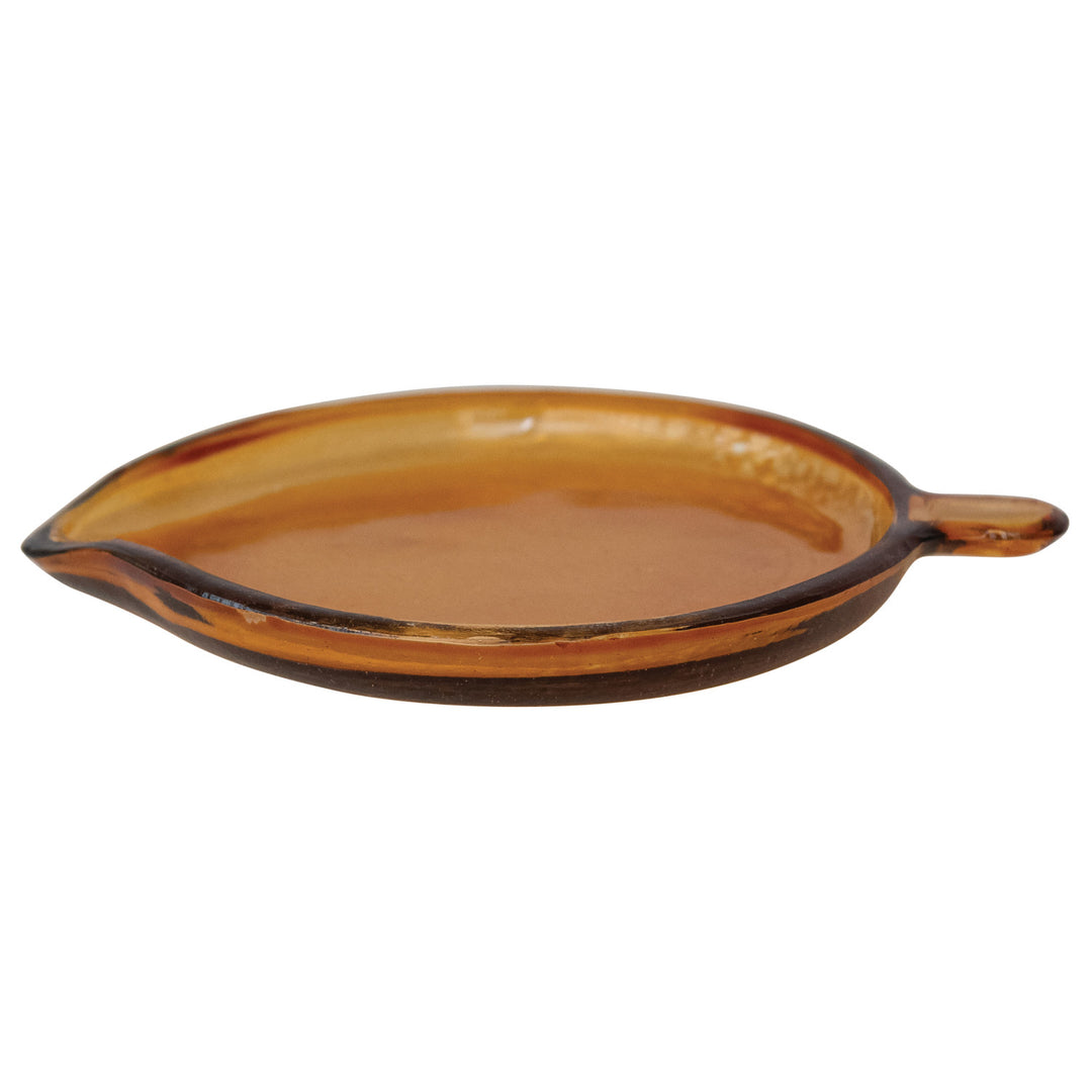 Amber Glass Spoon Rest #AH4001