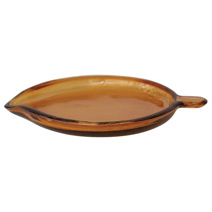 Amber Glass Spoon Rest #AH4001