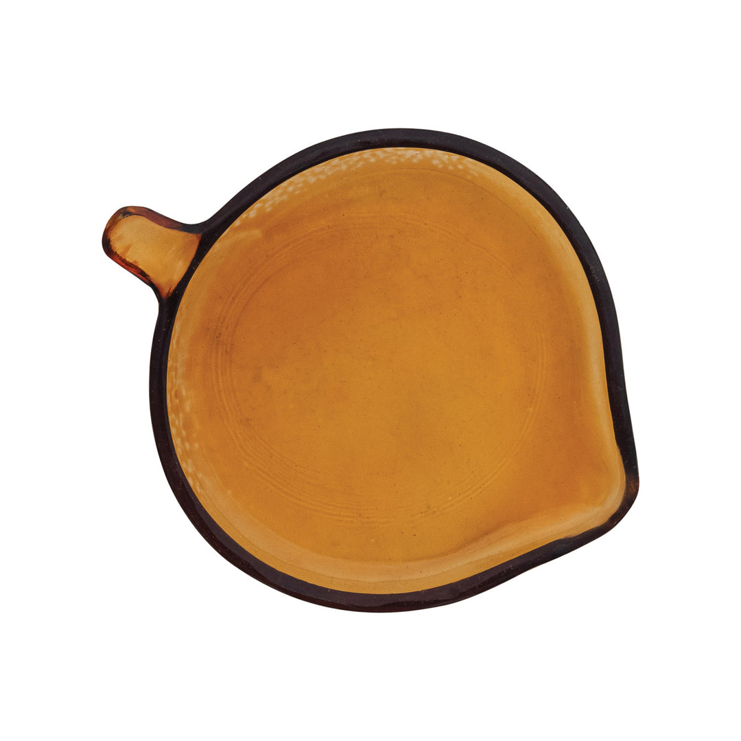 Amber Glass Spoon Rest #AH4001