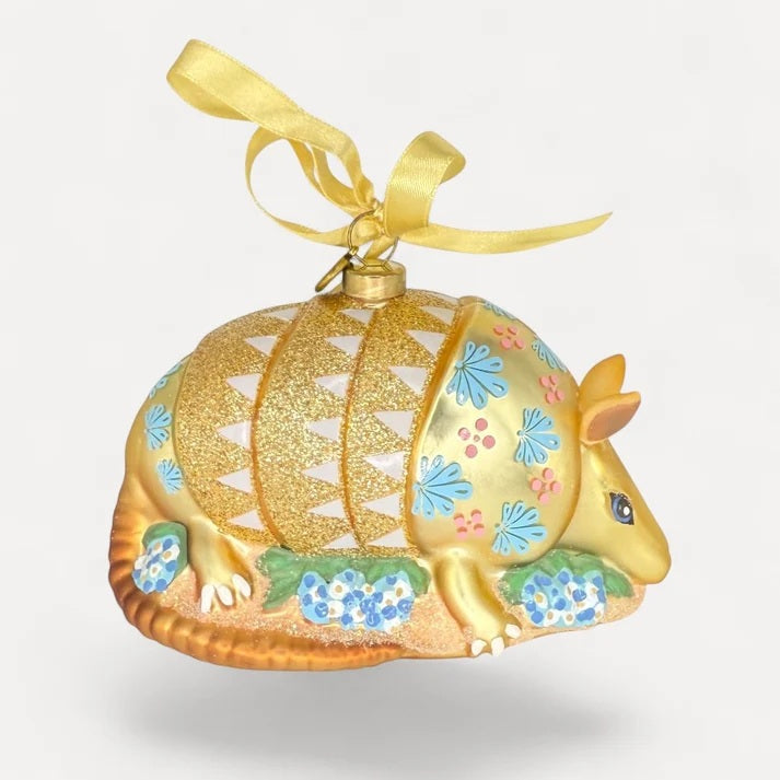 Gold Armadillo Ornament