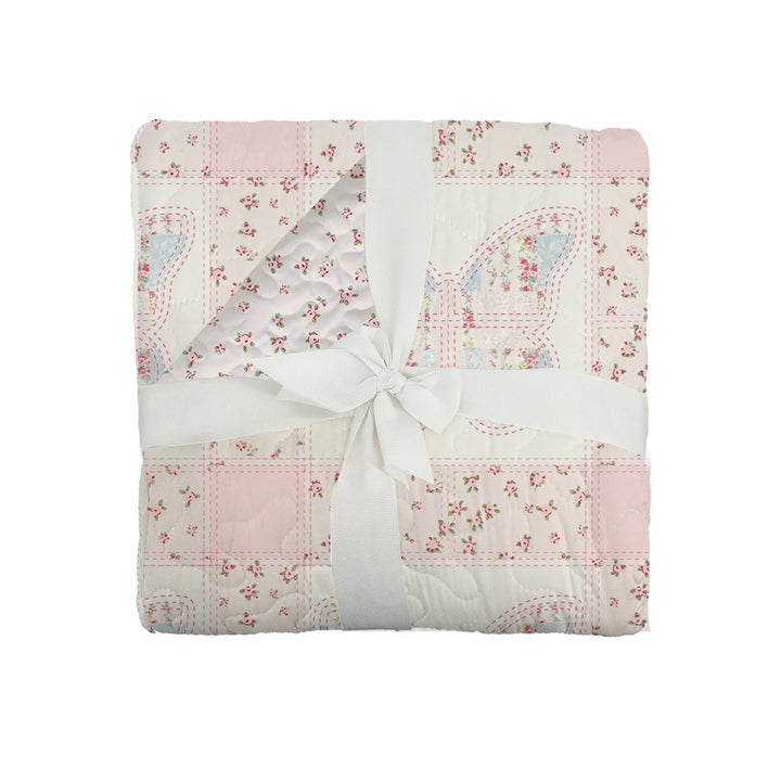 Butterfly Patch Quilted Baby Blanket #QD9856BB