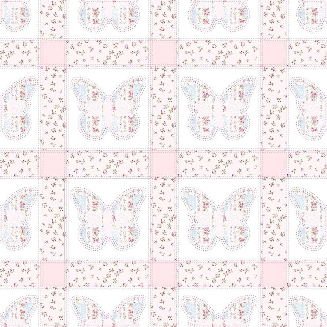 Butterfly Patch Quilted Baby Blanket #QD9856BB