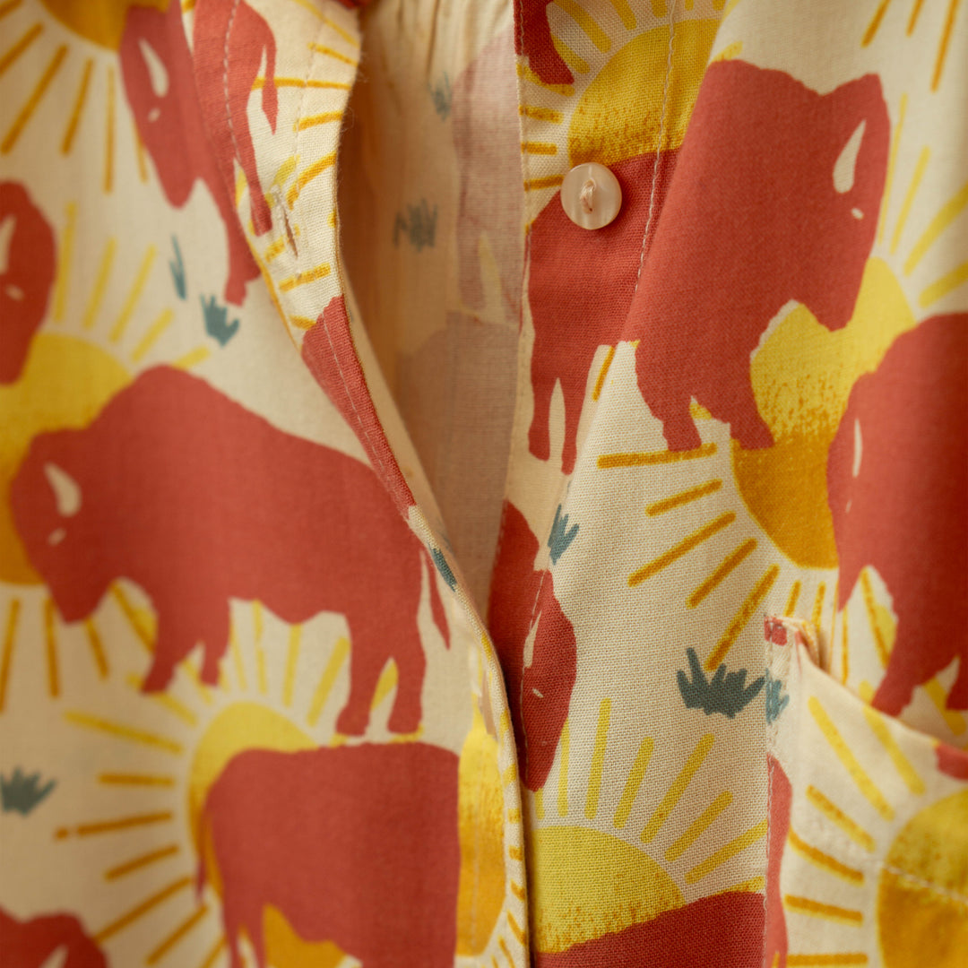Sunset Buffalo Button Up Shirt #CRWW027