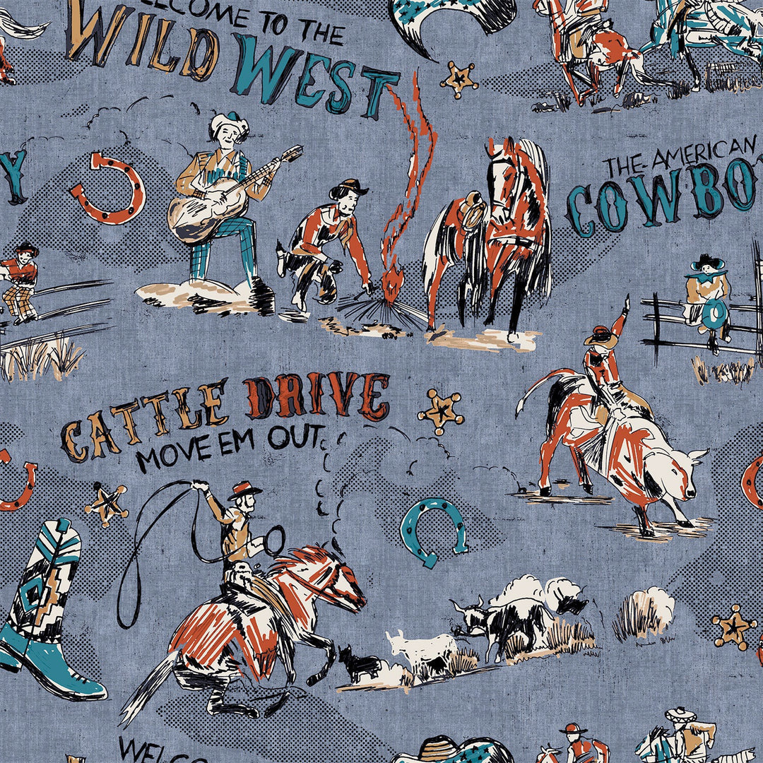 Cattle Drive Quilted Zipper Bag