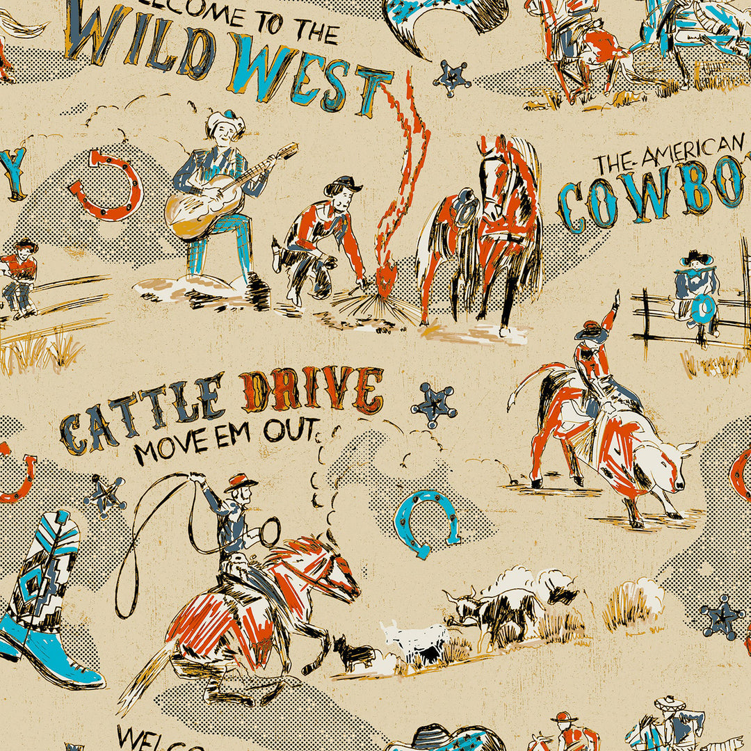 Cattle Drive Quilted Baby Blanket