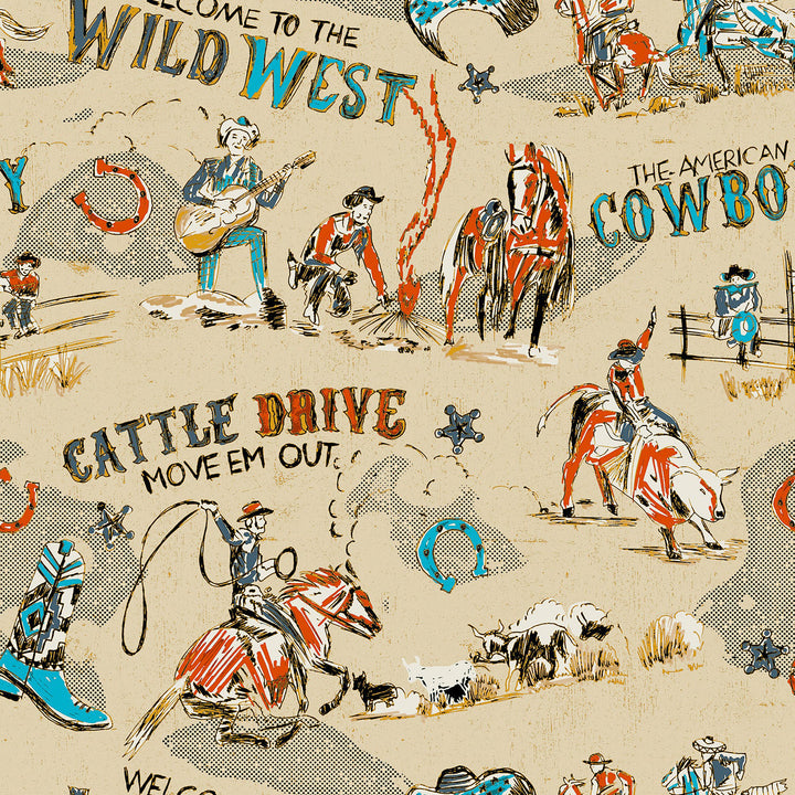 Cattle Drive Quilted Baby Blanket