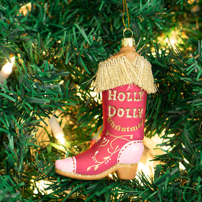 Holly Dolly Boot Ornament #GL-1146
