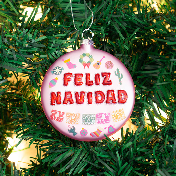Feliz Navidad Ornament #GL-633