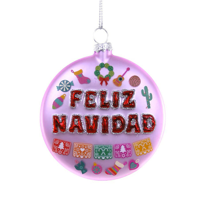 Feliz Navidad Ornament #GL-633