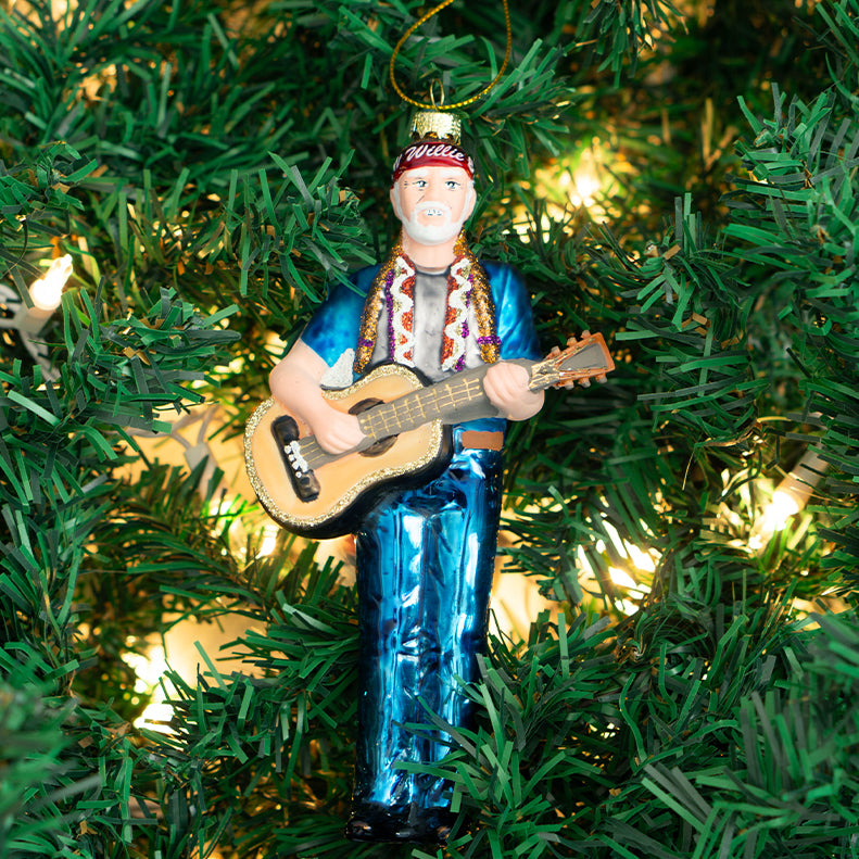 Strumming Willie Nelson Ornament #GO-9778