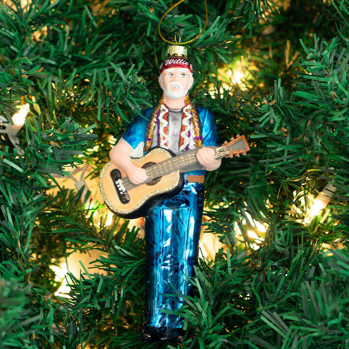 Strumming Willie Nelson Ornament #GO-9778