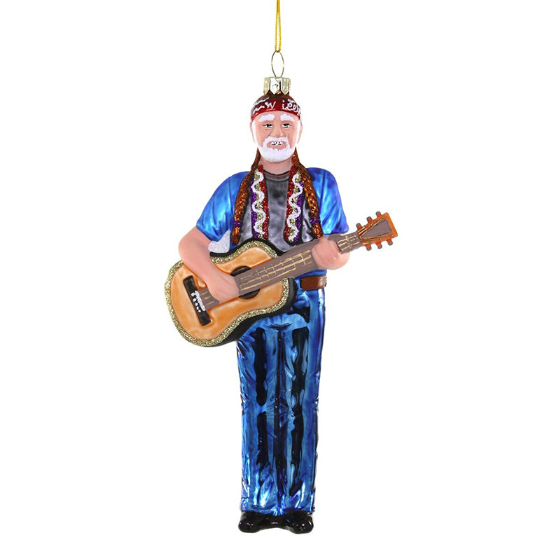 Strumming Willie Nelson Ornament #GO-9778