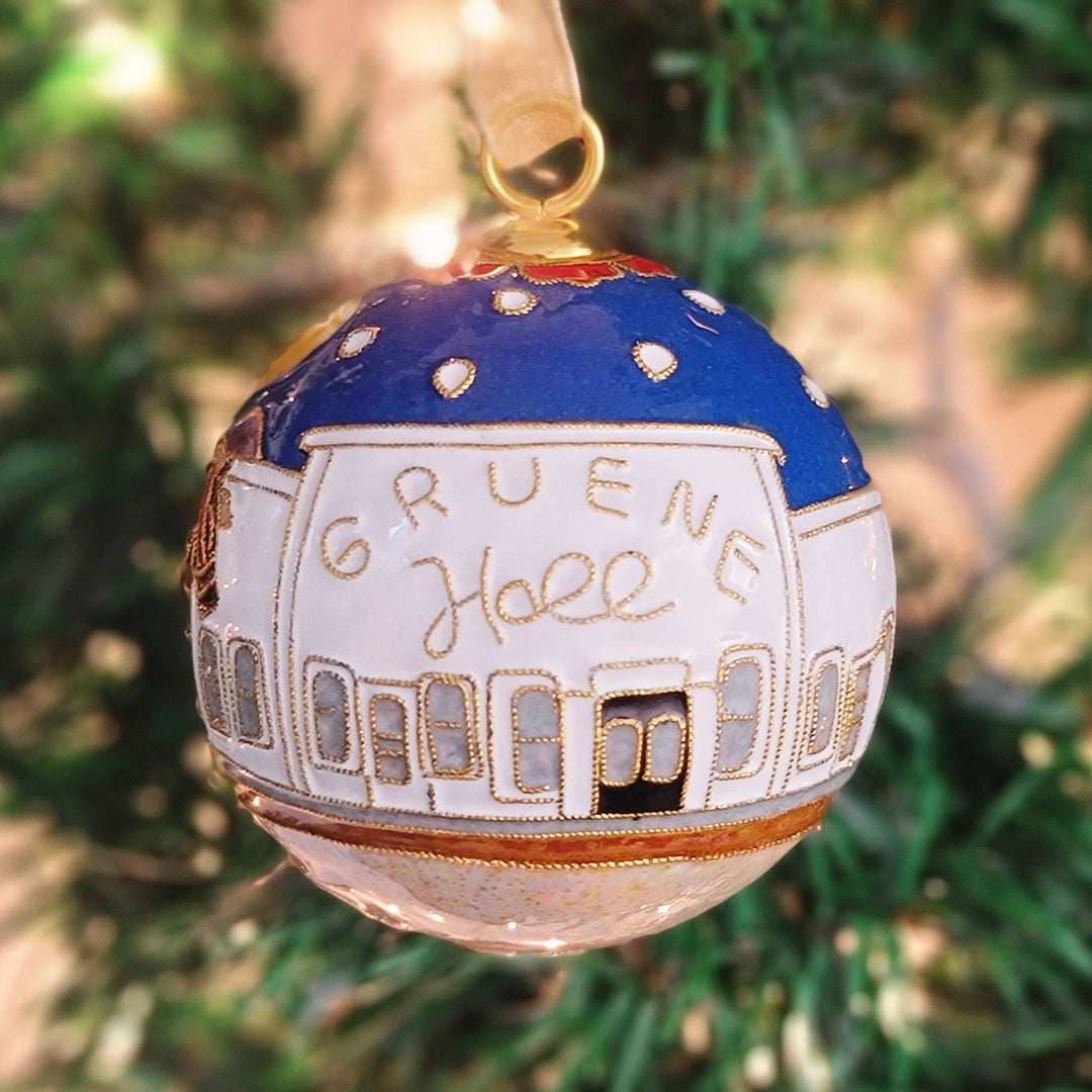 Gold Cowboy Kringle Cloisonné Ornament