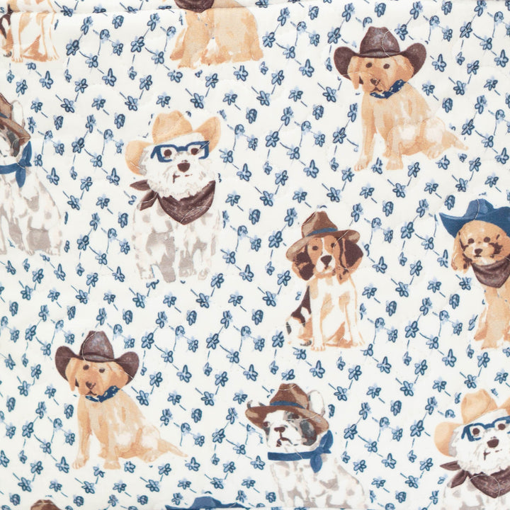 Cowboy Pups Quilted Baby Blanket #QD9869ABB