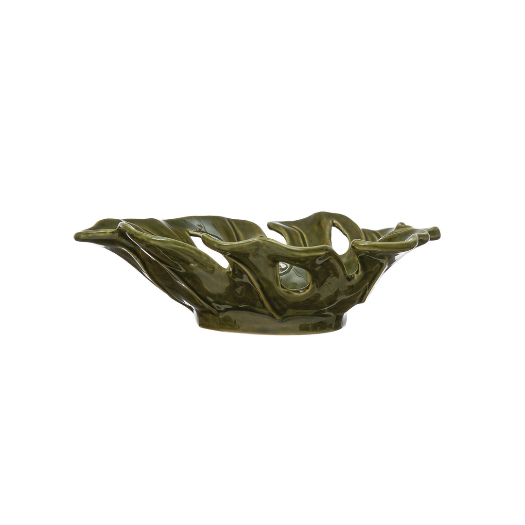 Stoneware Leaf Bowl #DF6442