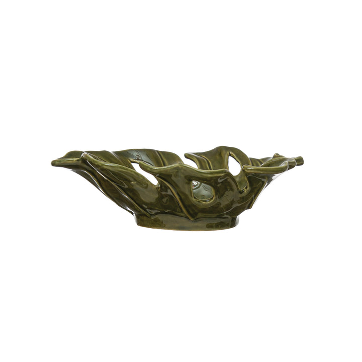 Stoneware Leaf Bowl #DF6442