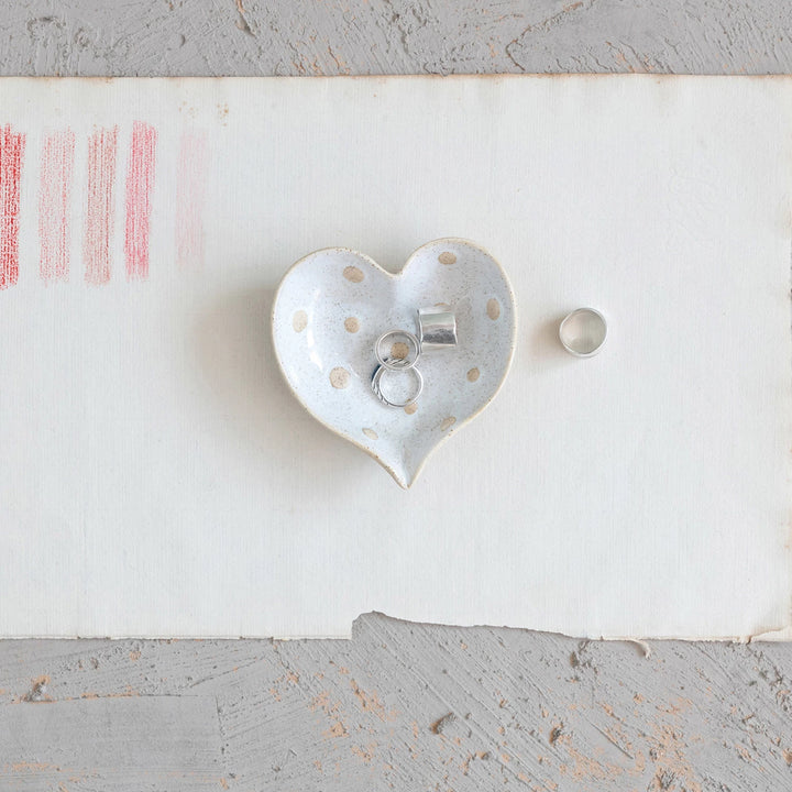 Stoneware Heart Trinket Dish #DF6645