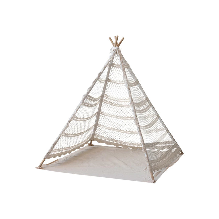 Crochet & Wood Teepee #DF8523