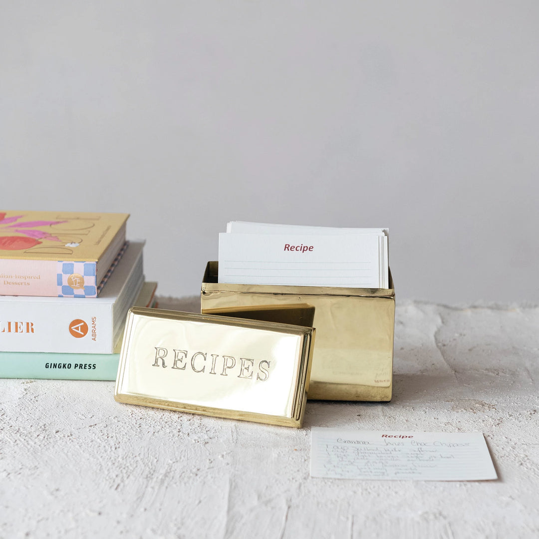 Etched Recipes Box #DG1619