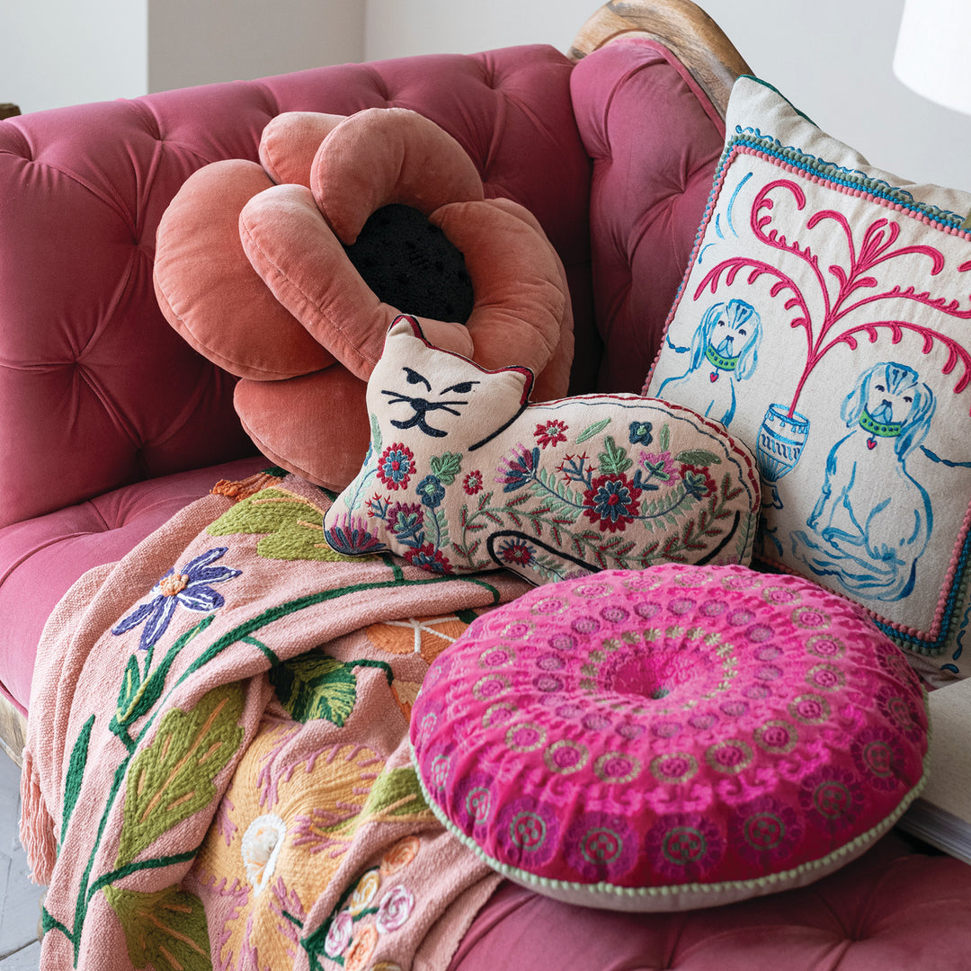 Velvet Cat Pillow #DG2151