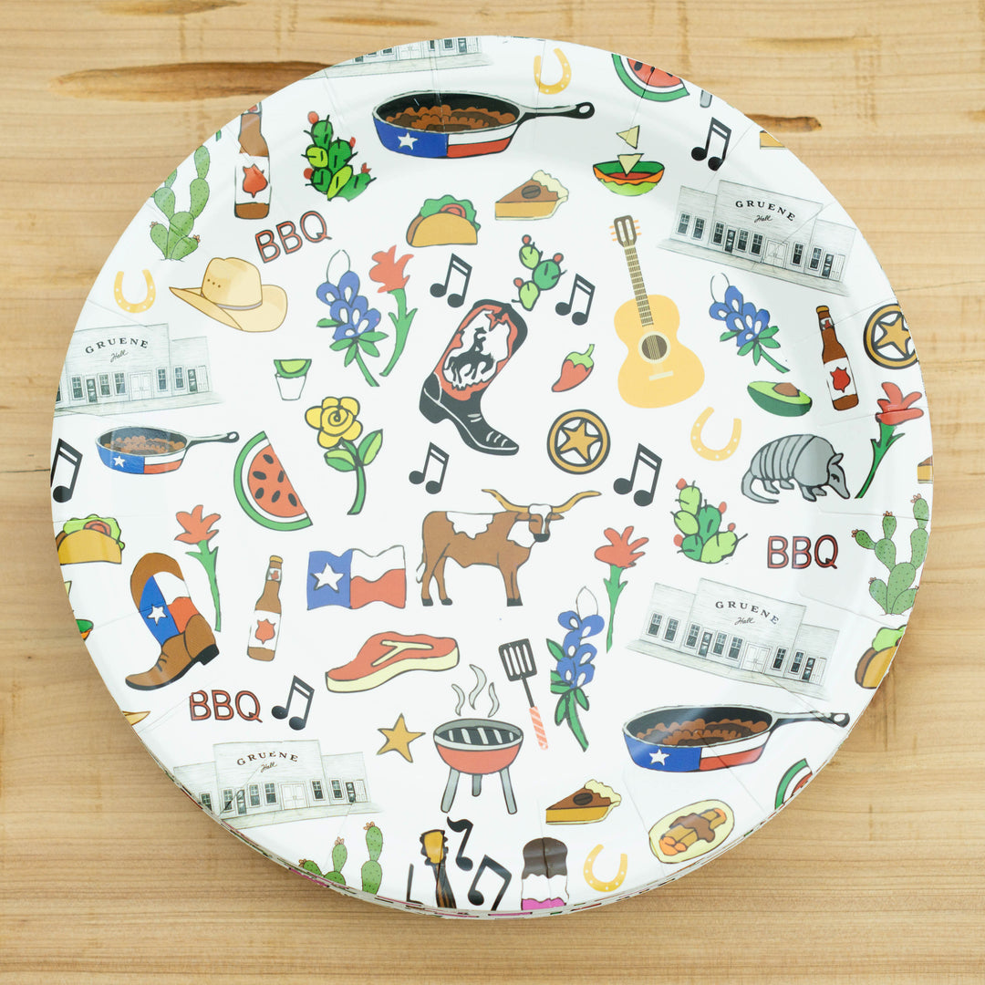 Texas Icons Dinner Plates 9"