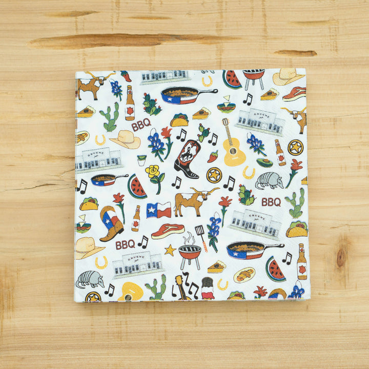 Texas Icons Luncheon Napkins 6.5"
