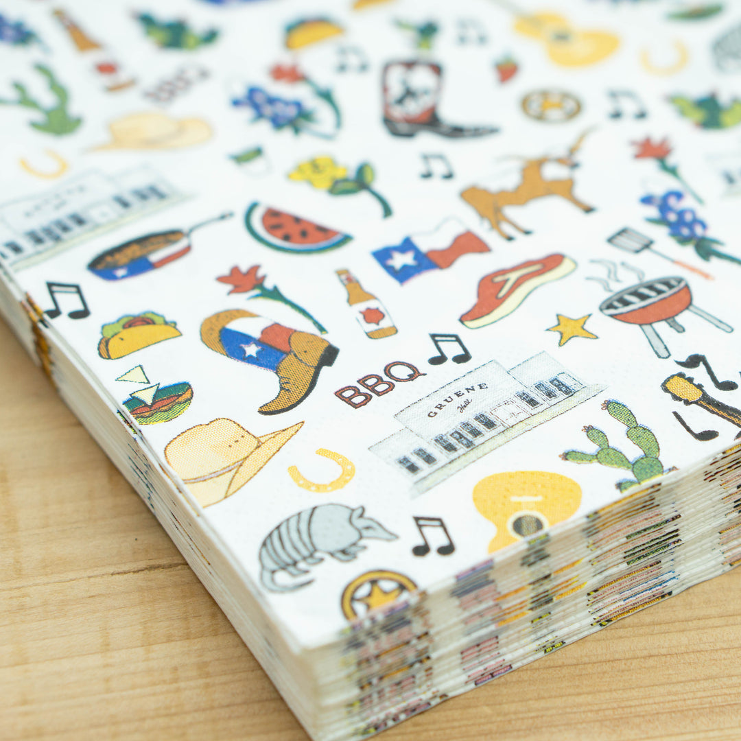 Texas Icons Luncheon Napkins 6.5"
