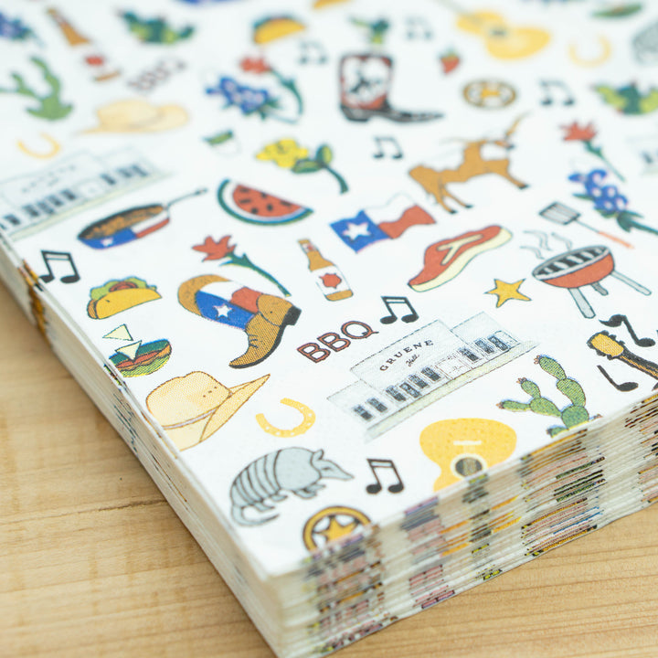 Texas Icons Luncheon Napkins 6.5"