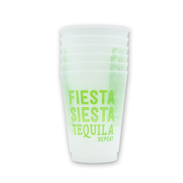 Fiesta Siesta Tequila Repeat Frosted Cups 6pk
