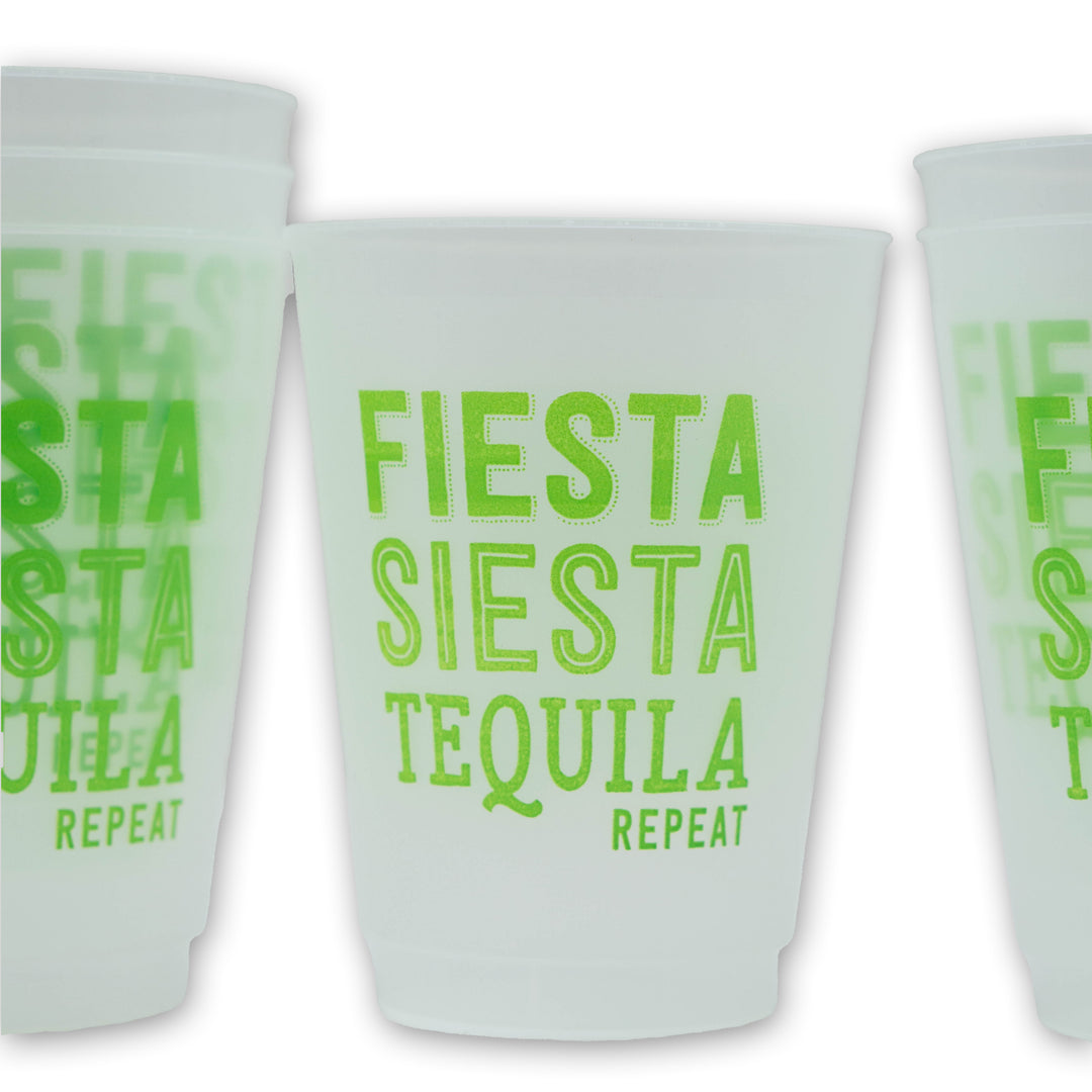 Fiesta Siesta Tequila Repeat Frosted Cups 6pk