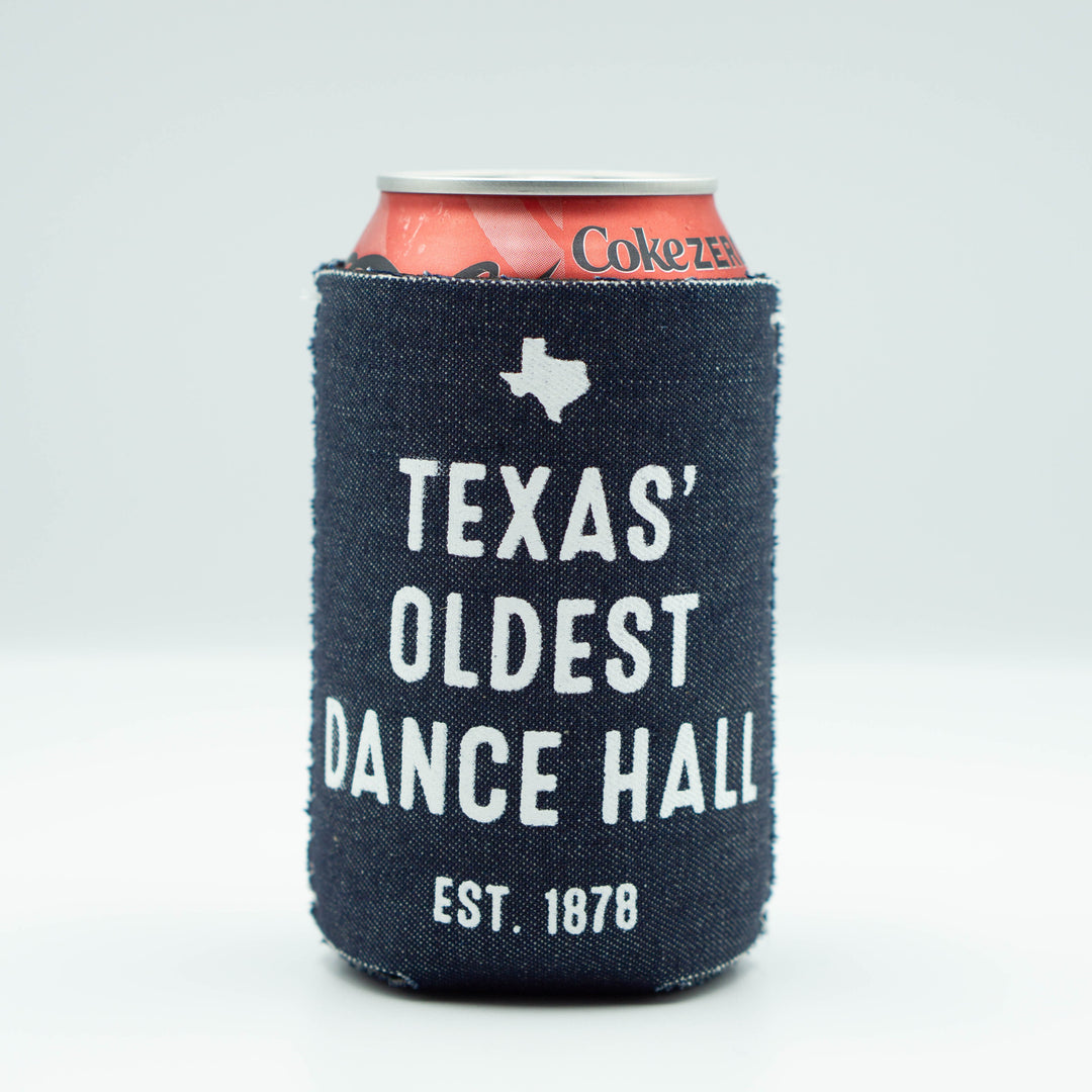 Gruene Hall 1878 Denim Koozie