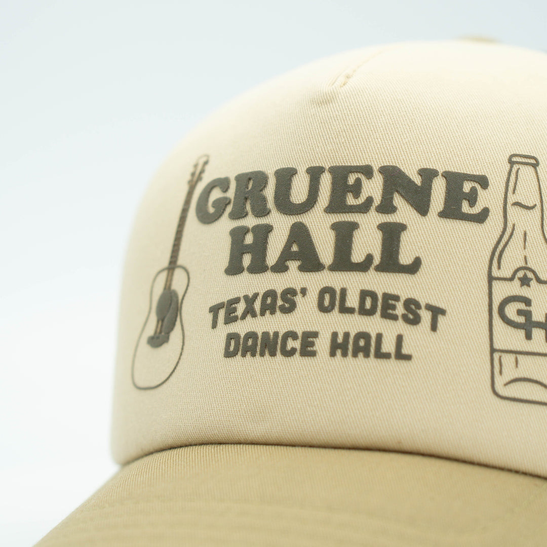 Hooey x Gruene Hall Guitar Longneck Cap #GH2609T-CRBR