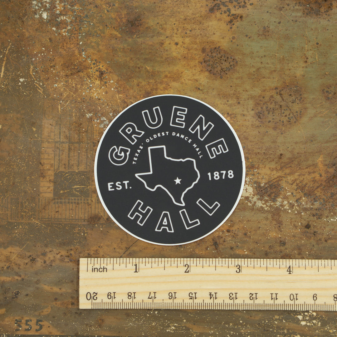 Gruene Hall Round Texas Sticker
