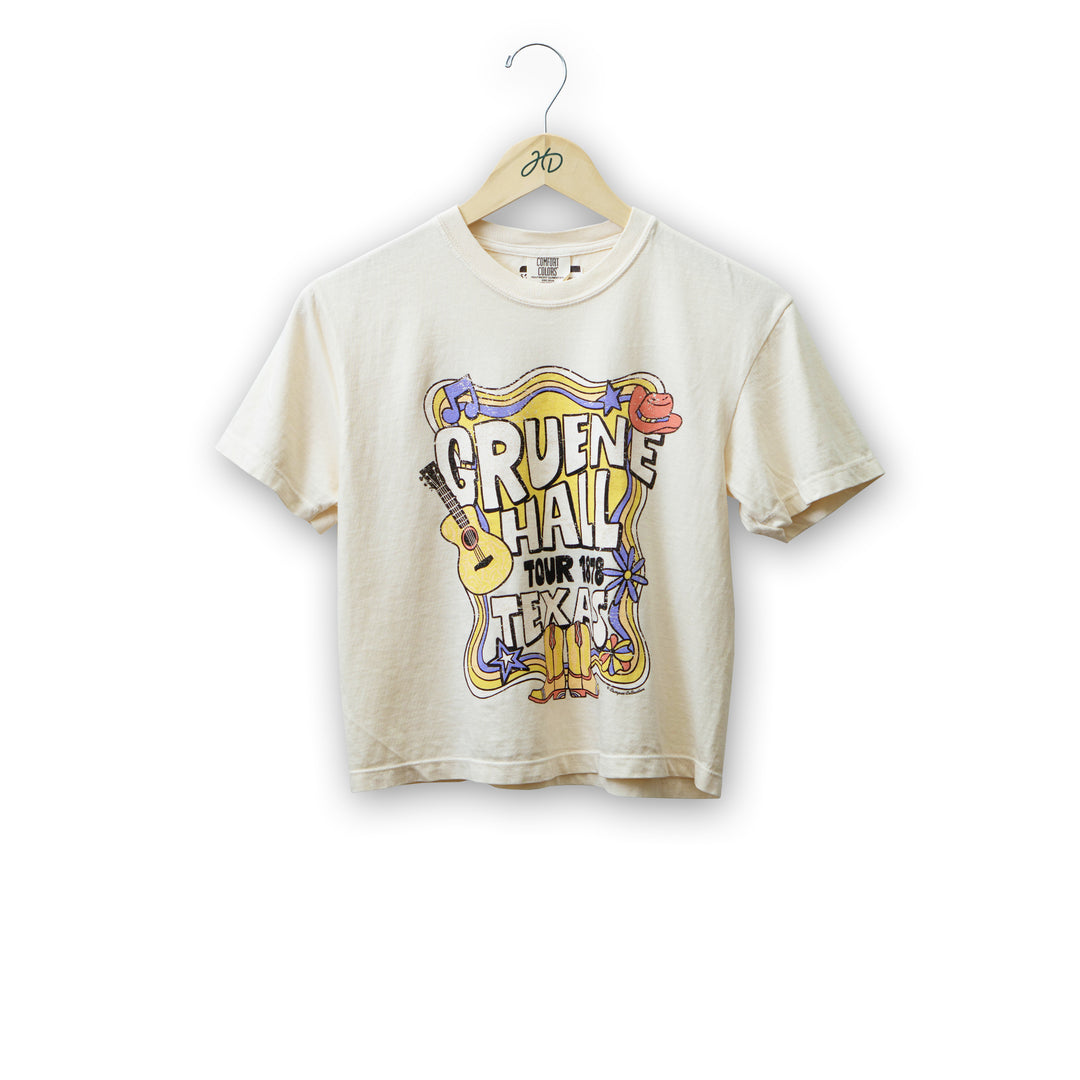 Gruene Hall Hippie Collage Cropped T-Shirt