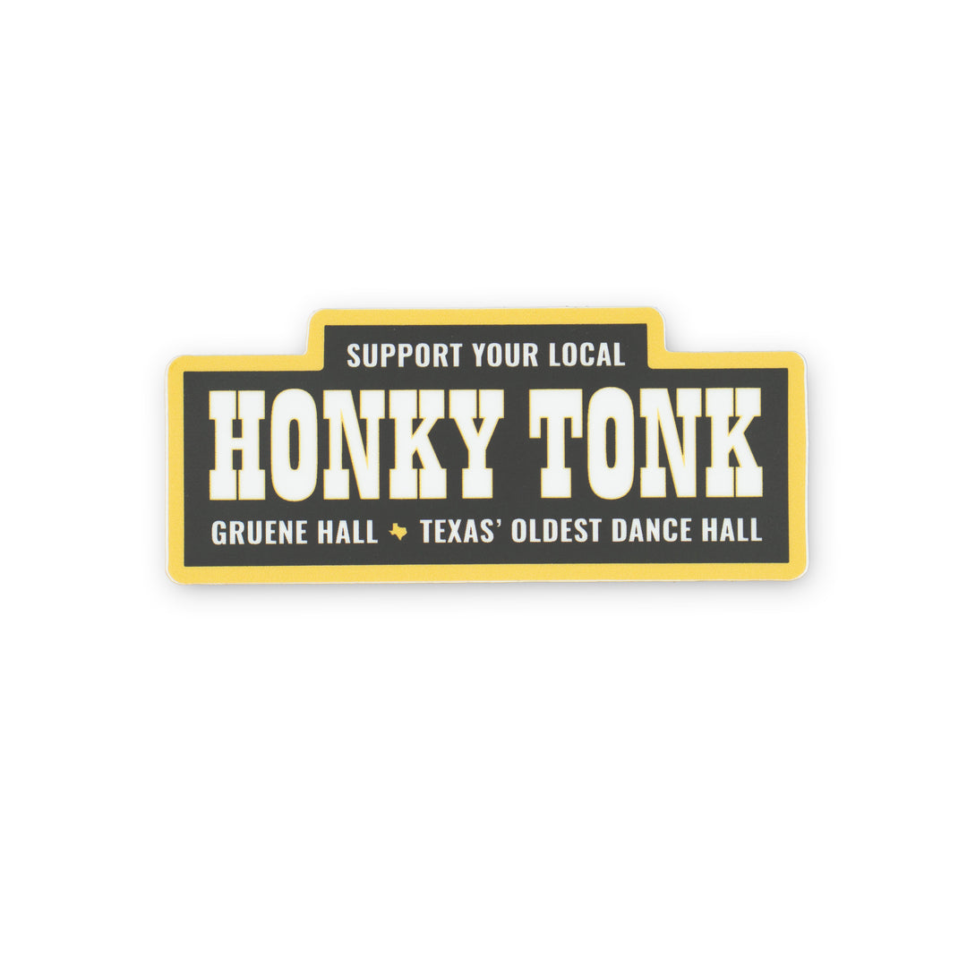 Gruene Hall Honky Tonk Sticker