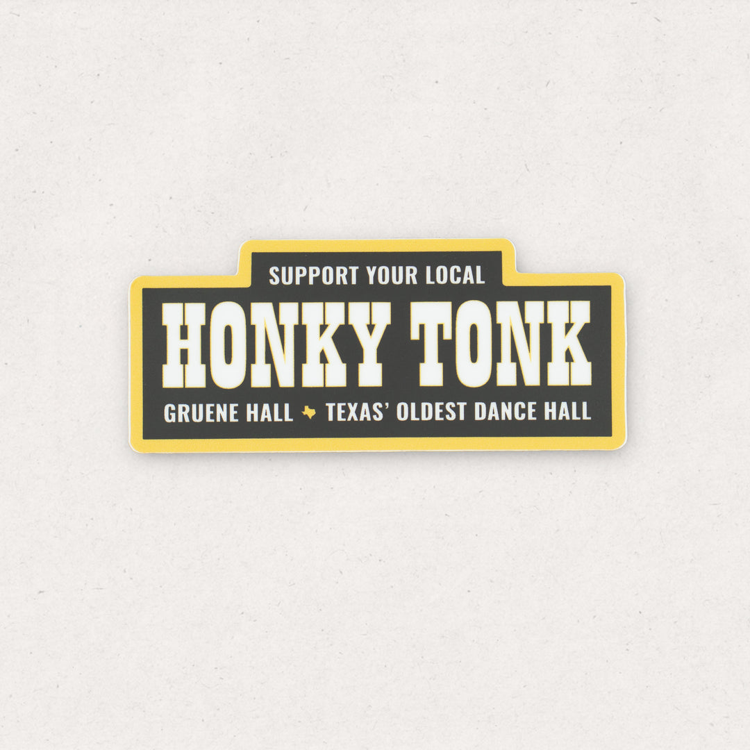 Gruene Hall Honky Tonk Sticker