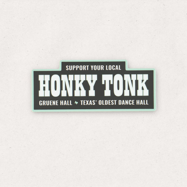 Gruene Hall Honky Tonk Sticker