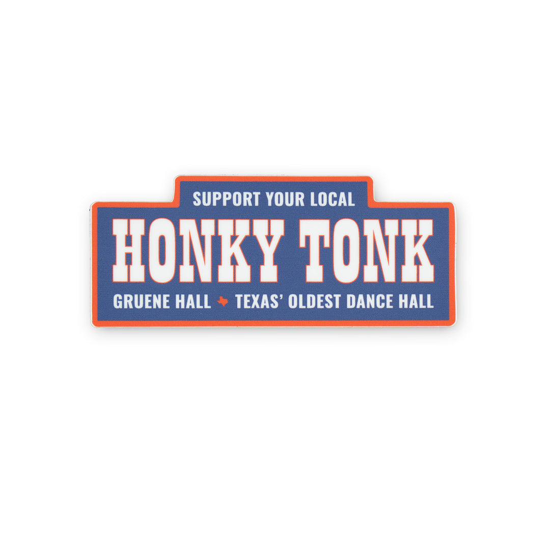 Gruene Hall Honky Tonk Sticker