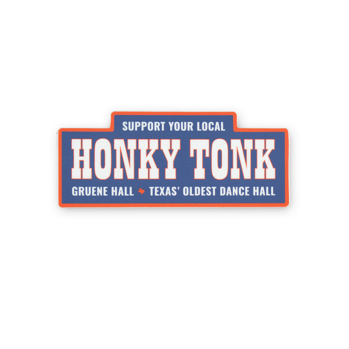 Gruene Hall Honky Tonk Sticker