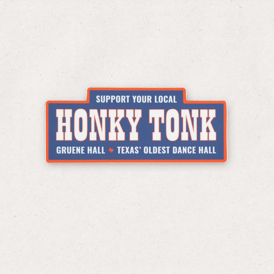 Gruene Hall Honky Tonk Sticker