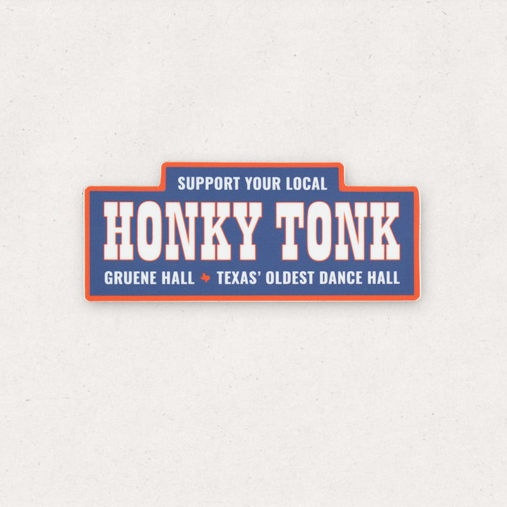 Gruene Hall Honky Tonk Sticker