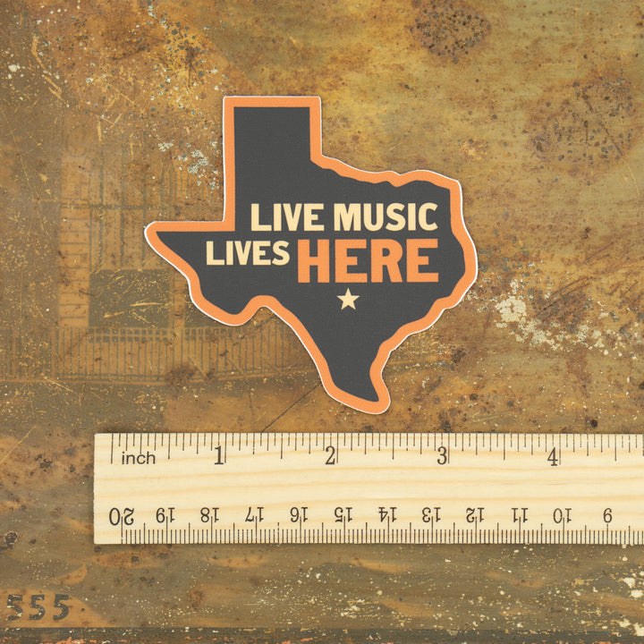 Live Music Lives Here Sticker