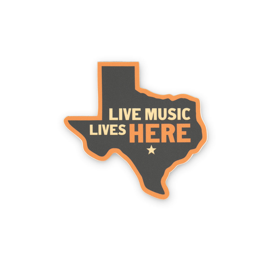 Live Music Lives Here Sticker