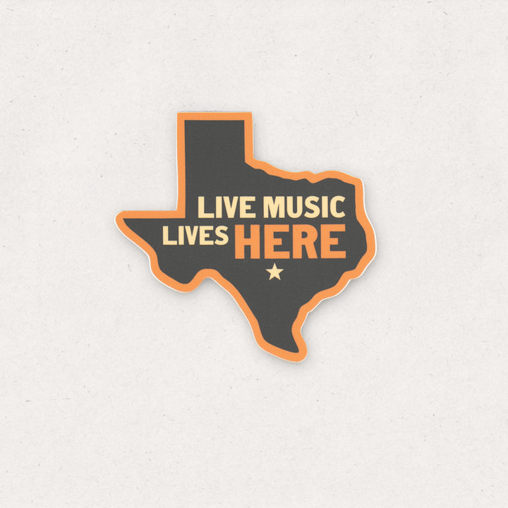 Live Music Lives Here Sticker