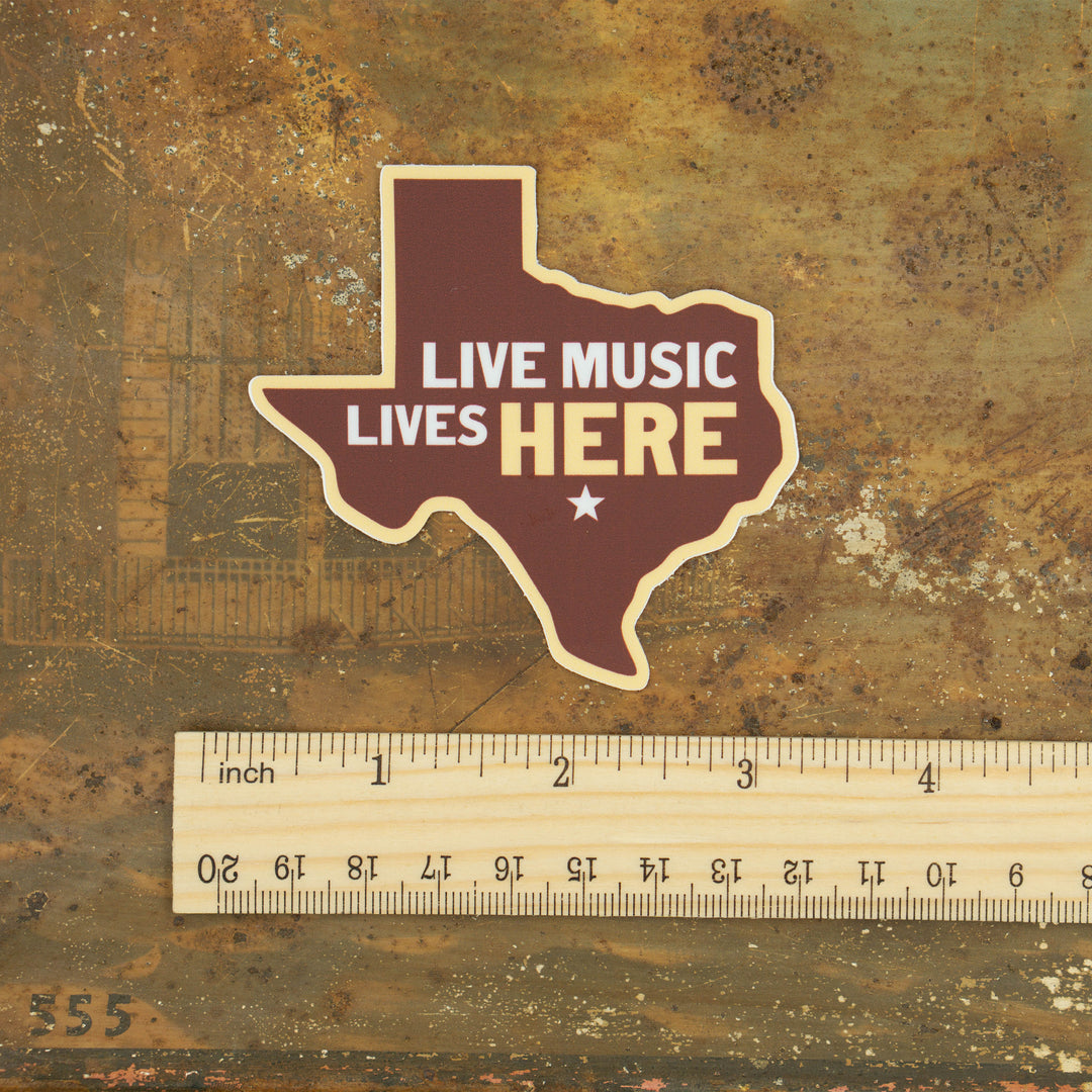 Live Music Lives Here Sticker