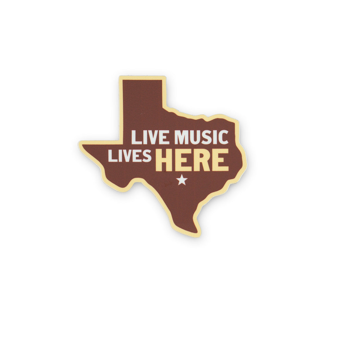 Live Music Lives Here Sticker