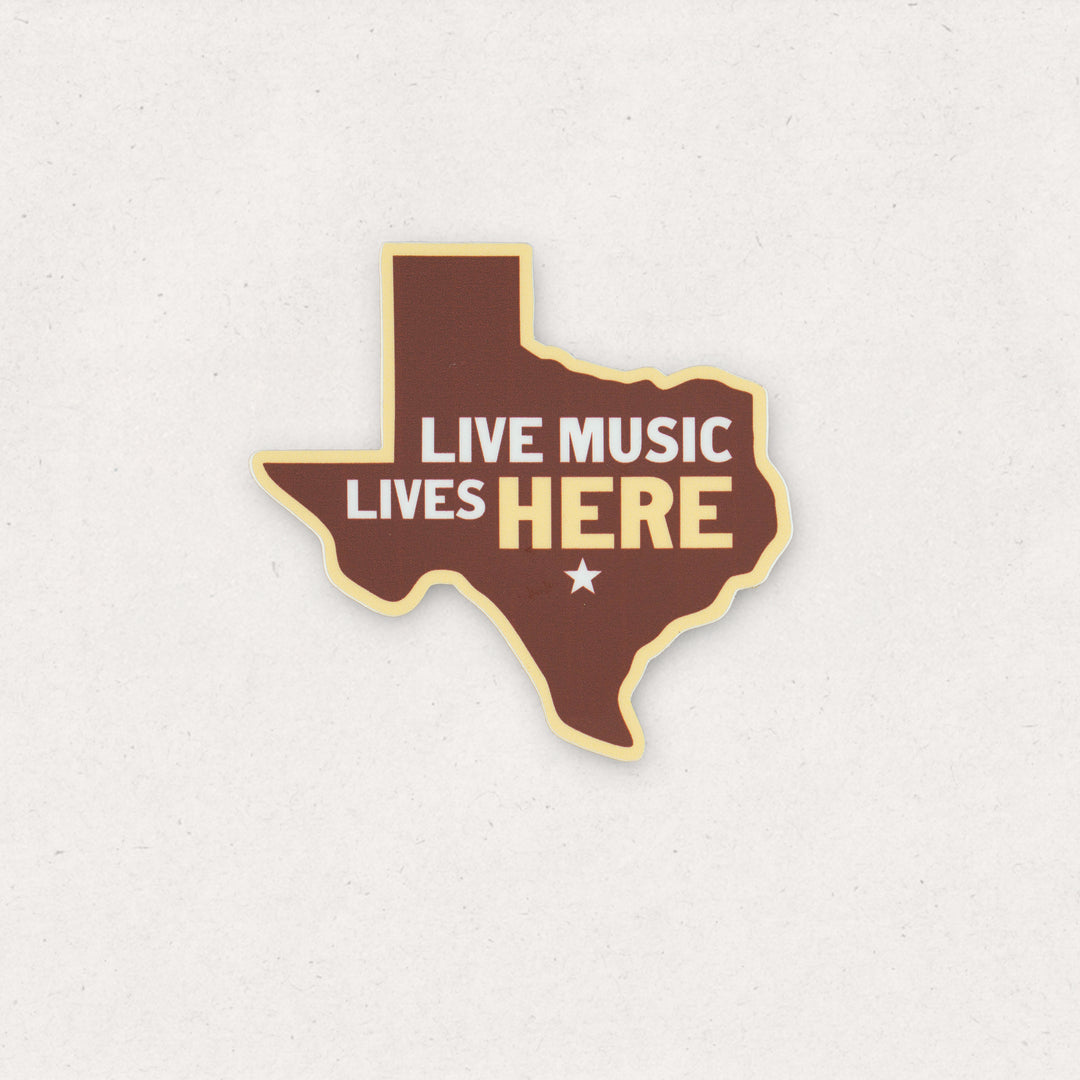 Live Music Lives Here Sticker
